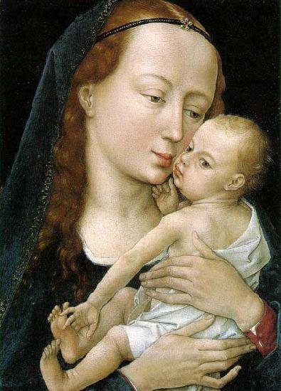 WEYDEN, Rogier van der Virgin and Child after 1454 France oil painting art